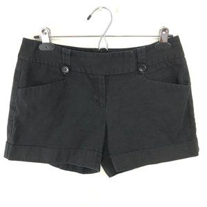 The Limited Drew Fit Tab Front Cuffed Black Shorts